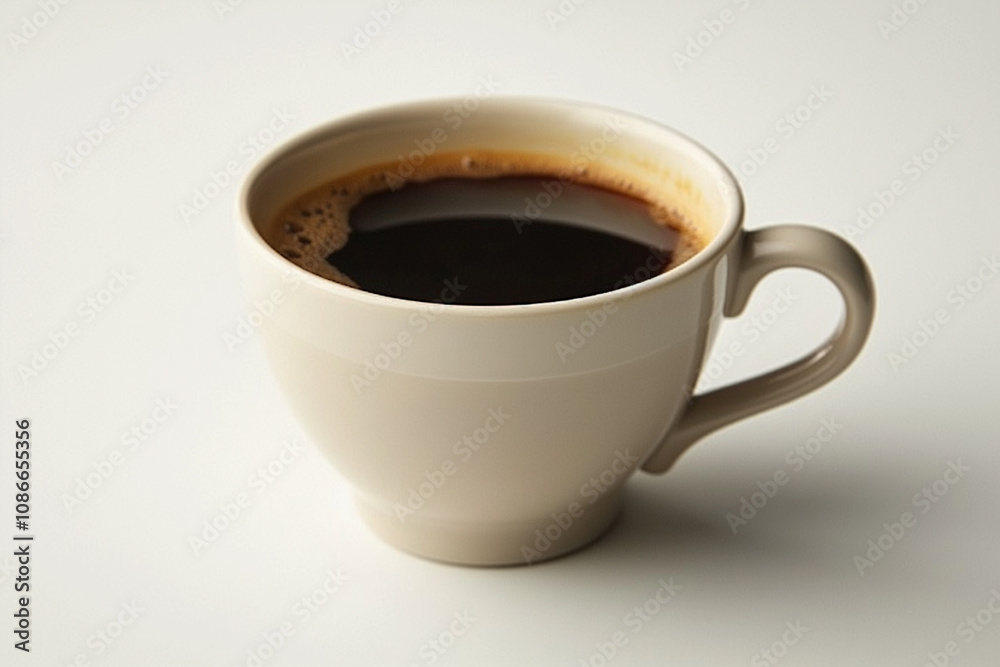 The rich, dark coffee sits in a simple cup, inviting warmth and comfort to start the day beautifully The rich, dark coffee sits in a simple cup, inviting warmth and comfort to start the day beautifully