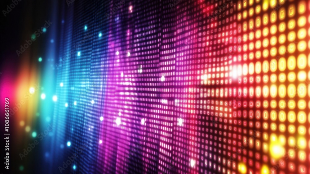 Multimedia Streaming Wall with Colorful Vibrant Channel quality