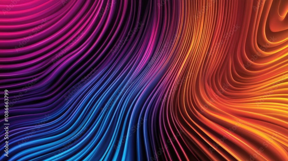 Vibrant flowing waves of neon colors in a three-dimensional design create a hallucinogenic visual experience with smooth gradients and dynamic lines. Vibrant flowing waves of neon colors in a three-dimensional design create a hallucinogenic visual experience with smooth gradients and dynamic lines.