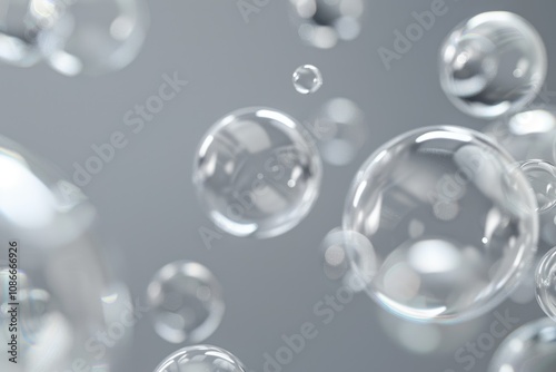 Light gray bubbles flows over a gradient background.