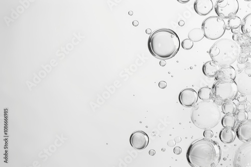 Wallpaper Mural Light gray bubbles is flying over a white background. Torontodigital.ca