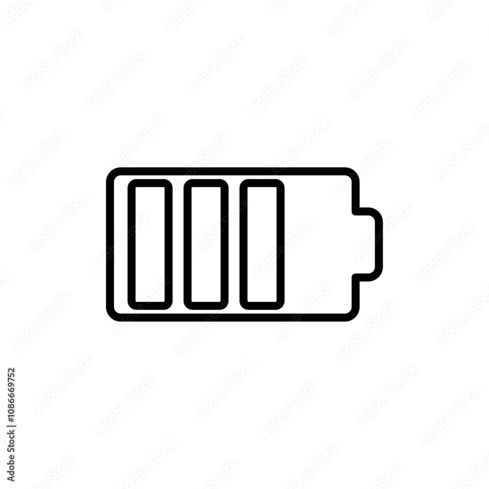 Battery icon linear logo isolated Battery icon linear logo isolated