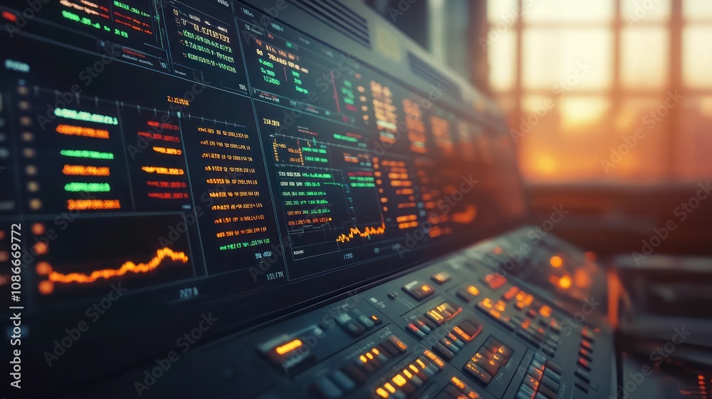 A close-up of a trading interface displaying financial data and stock trends. A close-up of a trading interface displaying financial data and stock trends.
