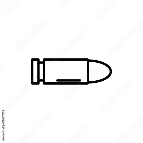 Bullet icon linear logo isolated