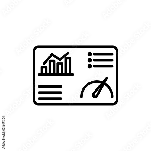 Dashboard icon linear logo isolated