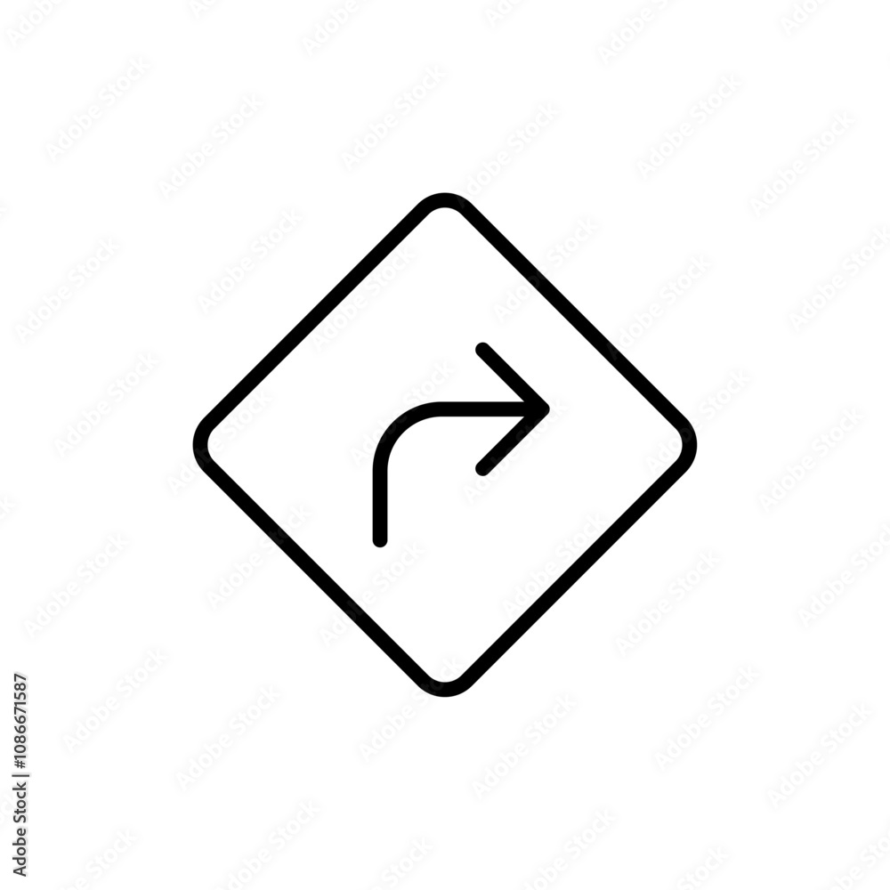 Directions icon linear logo isolated Directions icon linear logo isolated
