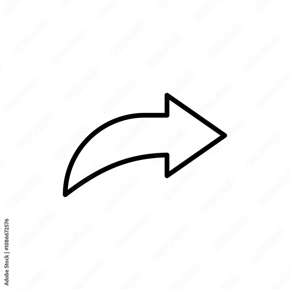 Forward icon linear logo isolated Forward icon linear logo isolated