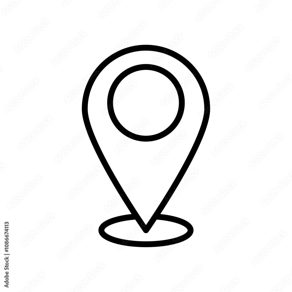 Located icon linear logo isolated Located icon linear logo isolated