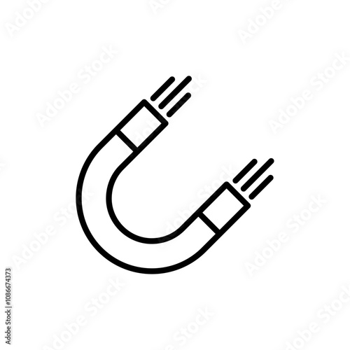 Magnet icon linear logo isolated