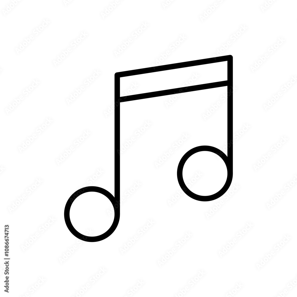 Music icon linear logo isolated Music icon linear logo isolated