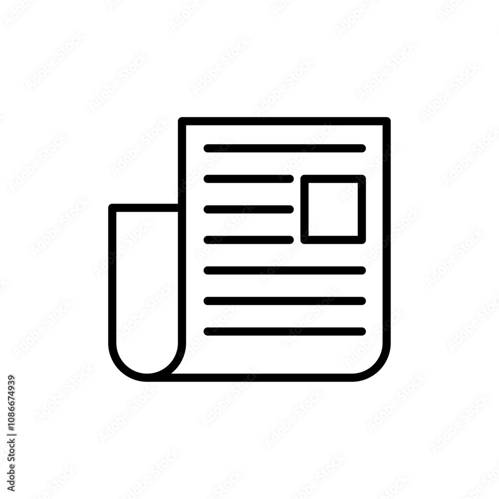 News icon linear logo isolated