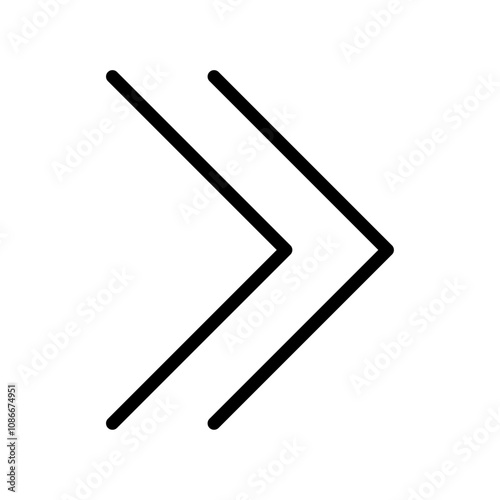 Next arrow icon linear logo isolated