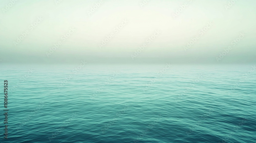 Serene and Tranquil Ocean Landscape with Soft Hues and Calm Water Surface at Dusk, Ideal for Relaxation and Meditation Themes Serene and Tranquil Ocean Landscape with Soft Hues and Calm Water Surface at Dusk, Ideal for Relaxation and Meditation Themes