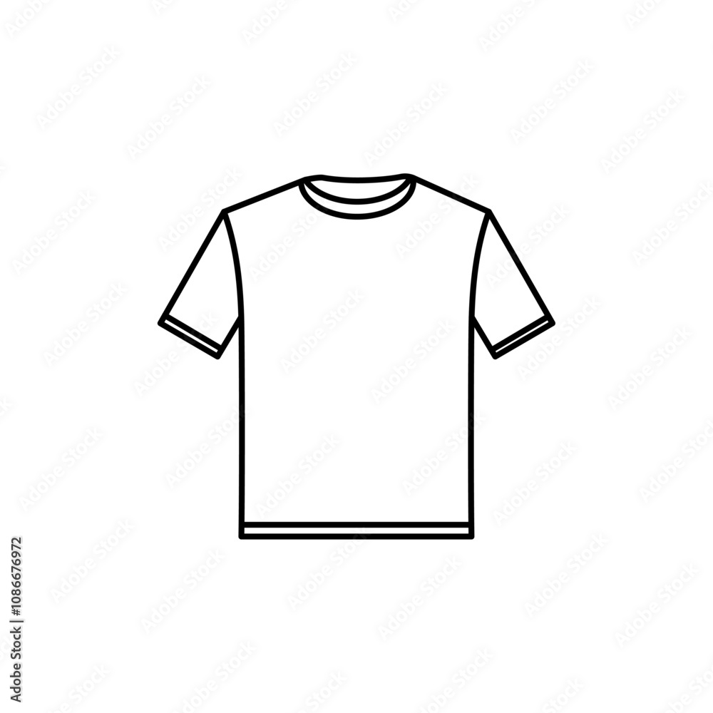 T shirt icon linear logo isolated