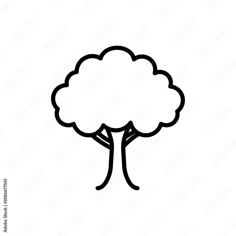 Tree icon linear logo isolated Tree icon linear logo isolated