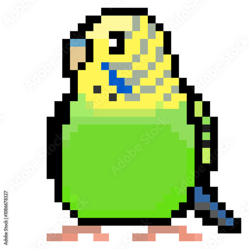 ドット絵, アニマルイラスト, セキセイインコ, ノーマル