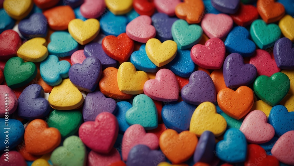 Colorful hearts background Colorful hearts background