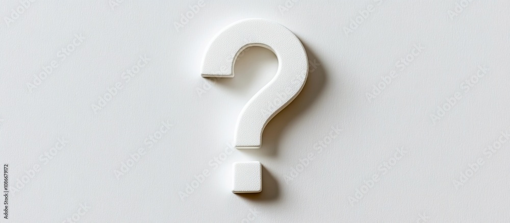 White question mark on a white background White question mark on a white background