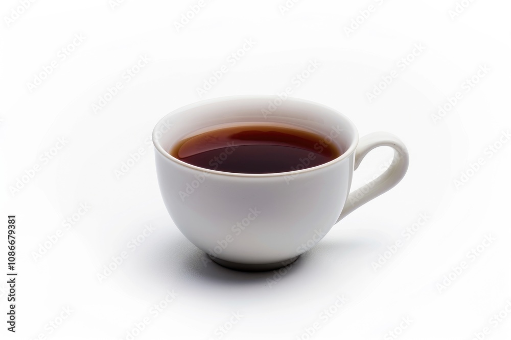 tea in cup isolated on white background tea in cup isolated on white background