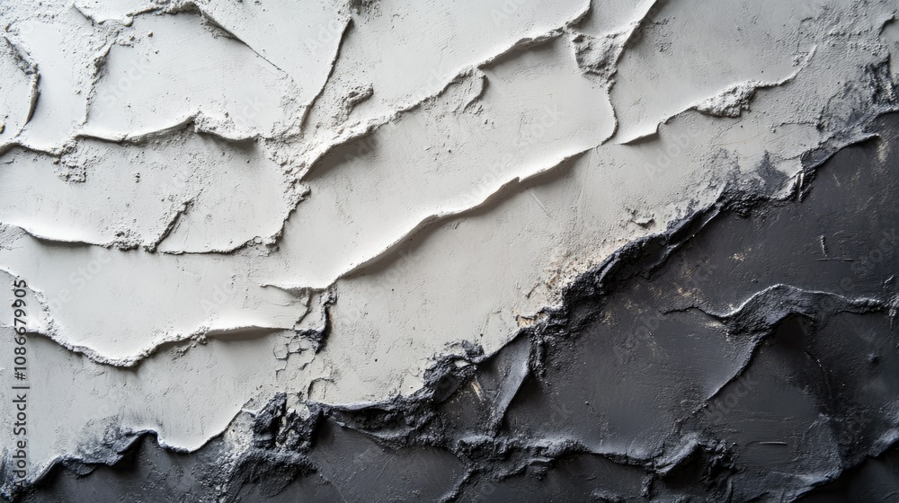 Abstract Textured Wall Featuring Gray and White Layers with Unique Patterns, Ideal for Modern Art Backgrounds or Interior Design Projects Abstract Textured Wall Featuring Gray and White Layers with Unique Patterns, Ideal for Modern Art Backgrounds or Interior Design Projects