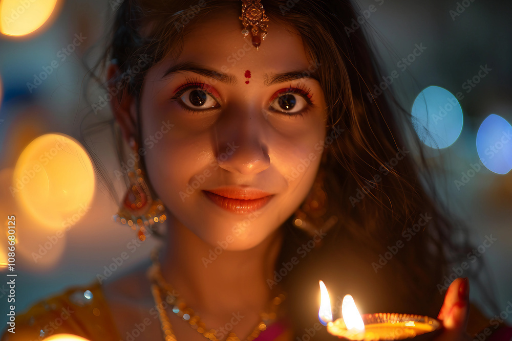 Generative AI Image of Traditional Diwali Festival of Lights with Oil Lamps and Festive Atmosphere Generative AI Image of Traditional Diwali Festival of Lights with Oil Lamps and Festive Atmosphere