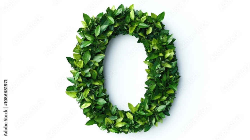 Alphabet O Shaped from Lush Green Leaves Showcasing Nature's Beauty in a Natural Theme with a Fresh and Vibrant Design Alphabet O Shaped from Lush Green Leaves Showcasing Nature's Beauty in a Natural Theme with a Fresh and Vibrant Design