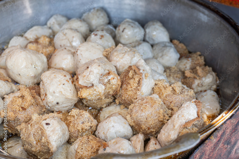 Traditional snack from iondonesia, or it called basreng that mean fried meatballs. Traditional snack from iondonesia, or it called basreng that mean fried meatballs.