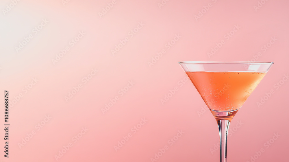 Vibrant Pink Cocktail in a Martini Glass Against a Soft Pink Background Perfect for Celebrations, Events, and Social Gatherings Capturing Elegance and Refreshment Vibrant Pink Cocktail in a Martini Glass Against a Soft Pink Background Perfect for Celebrations, Events, and Social Gatherings Capturing Elegance and Refreshment