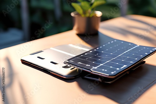 a foldable solar powered charger with high efficiency solar pane