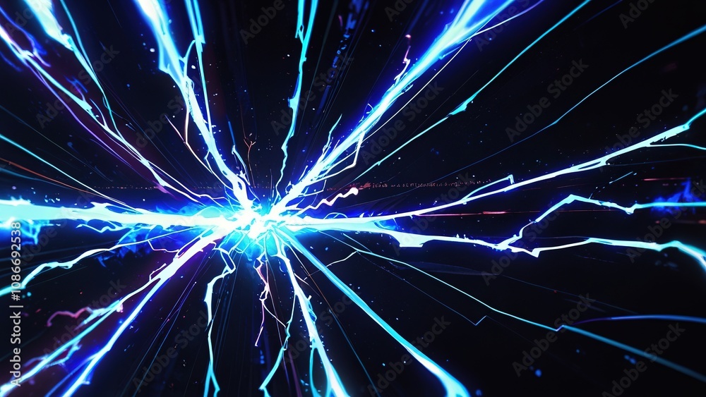 Naklejka premium Electric Light Flash with a Futuristic Feel