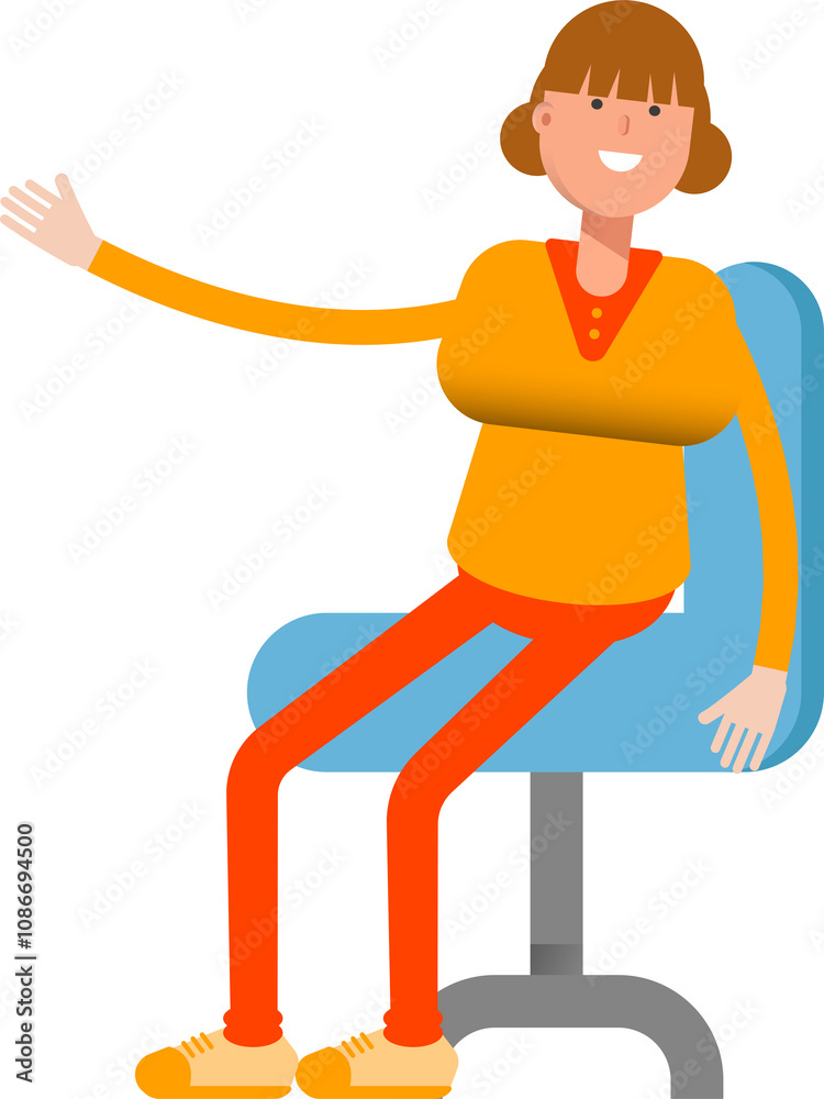 Girl Character Sitting on Office Chair
Girl Character Sitting on Office Chair