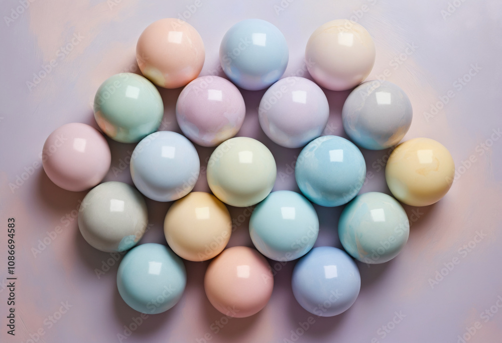 Pastel Spheres in Soft Hues - Earth Day Inspired Art Pastel Spheres in Soft Hues - Earth Day Inspired Art