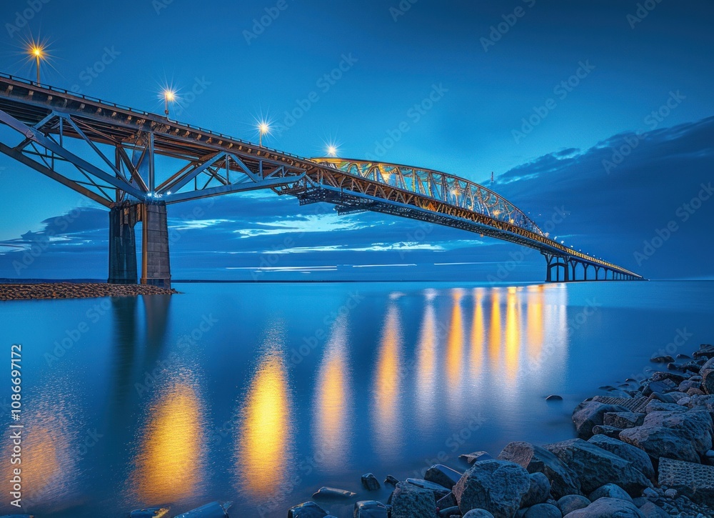 Fototapeta premium iconic Cherry Blossom bridge