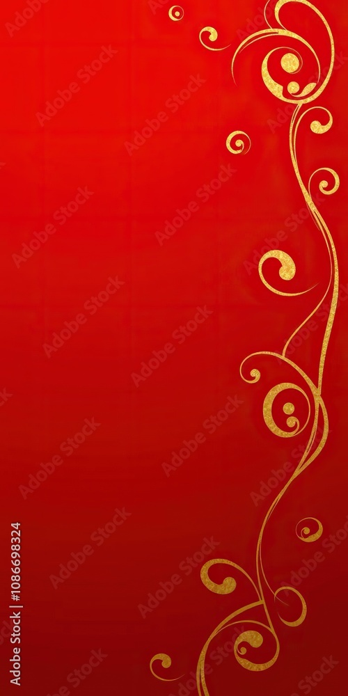 Abstract red background with elegant gold and red swirl design, pattern, gold, wallpaper Abstract red background with elegant gold and red swirl design, pattern, gold, wallpaper
