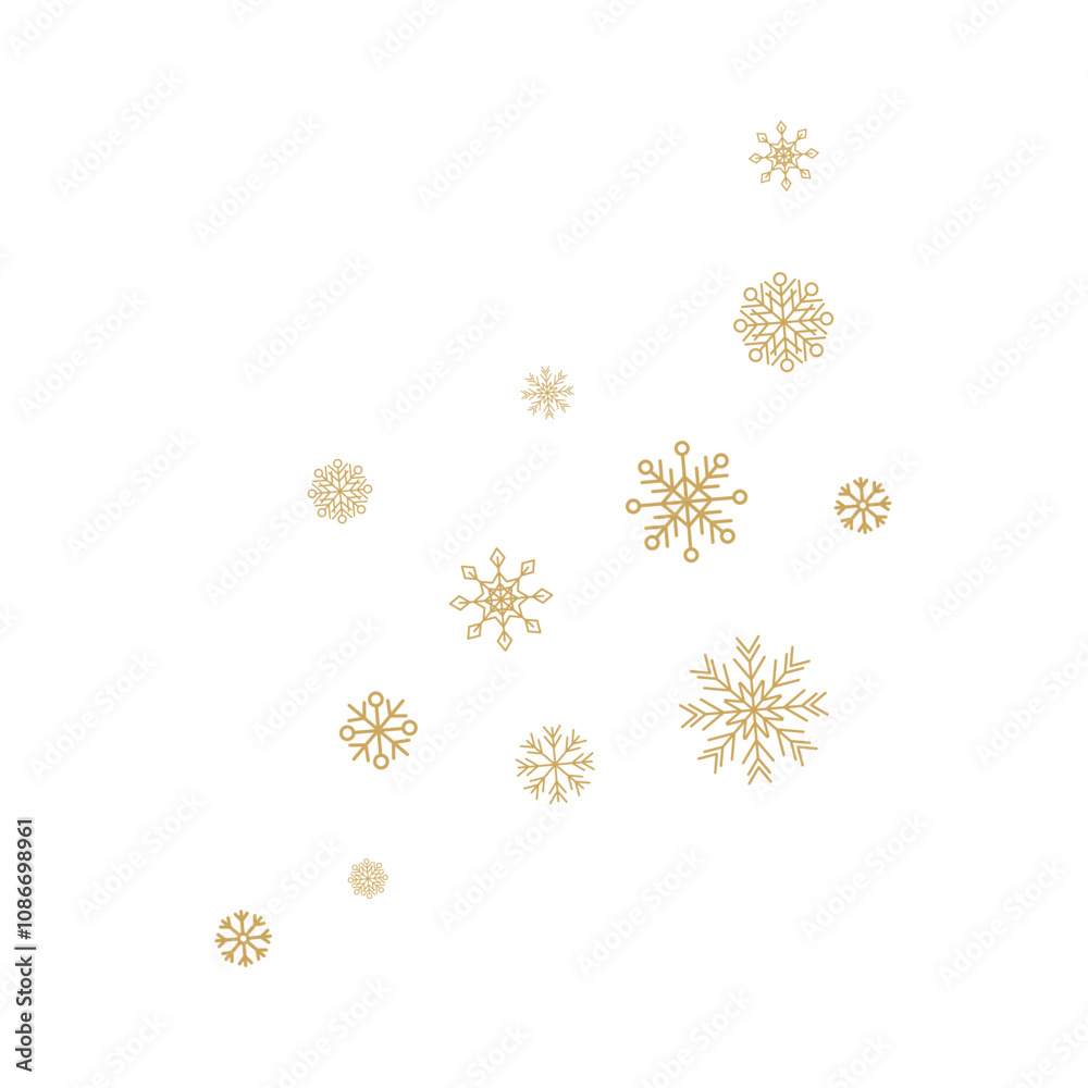 Snowflakes. Winter decorative element. Festive background, texture. Ice storm, blizzard. Flat vector illustration on white background. Snowflakes. Winter decorative element. Festive background, texture. Ice storm, blizzard. Flat vector illustration on white background.