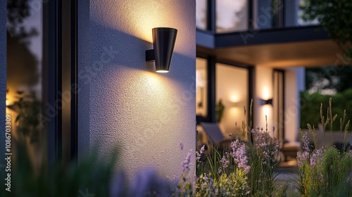 This black solar LED wall light combines energy efficiency and sustainability, beautifully lighting up your outdoor space, even in the rain, with a multi-angle setting