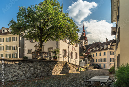 Medieval old town of Bremgarten, Canton of Aargau, Switzerland