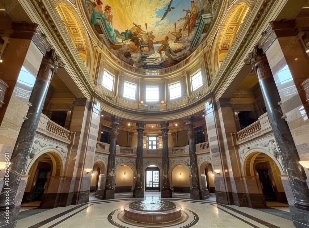 Obraz premium the main entrance of the state capital building