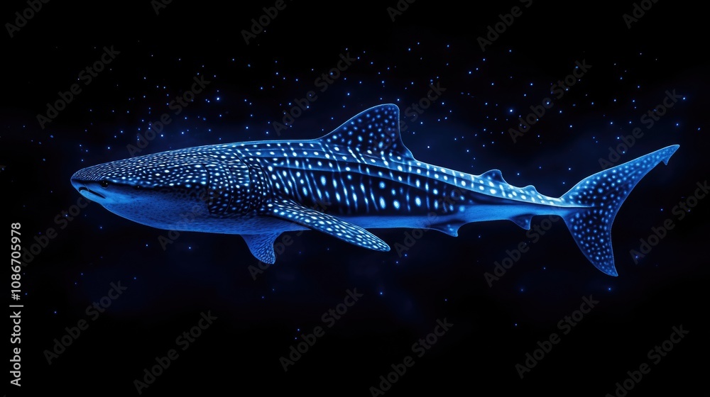 Whale Shark in the Blue Depths Whale Shark in the Blue Depths