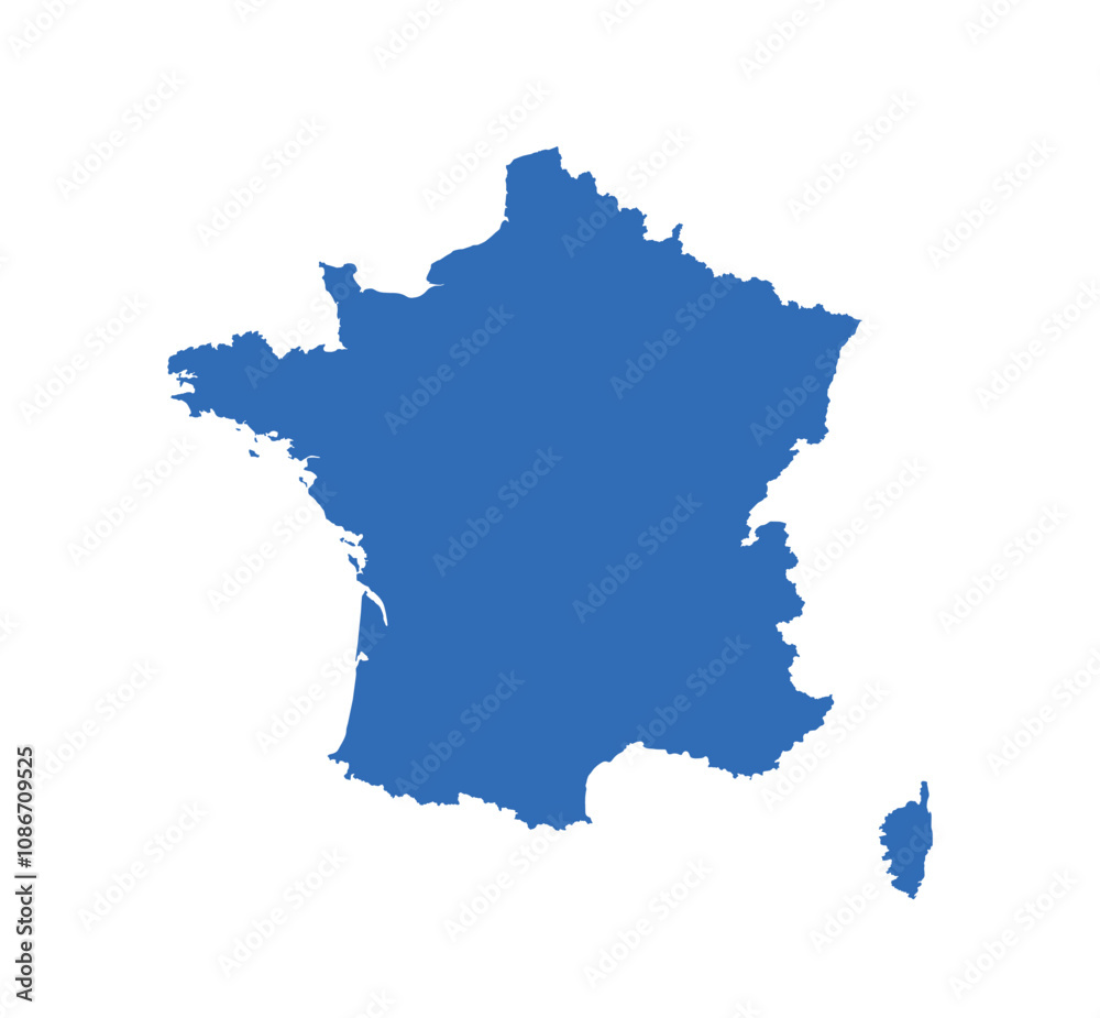 Fototapeta premium France Map vector icon. Minimalistic Colorful Map of France.