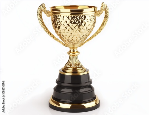 classic trophy, isolated on white background