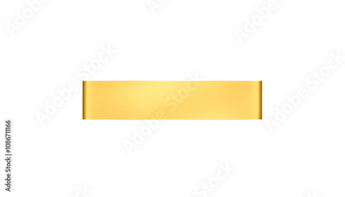 Gold banner on isolated background.