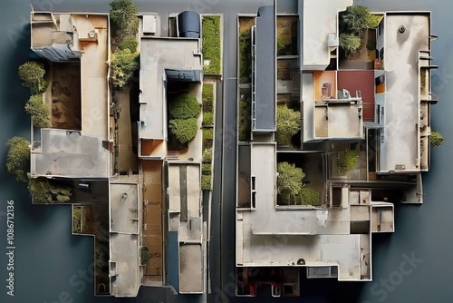 birds eye view shooting from above to showcase layering and prop photo