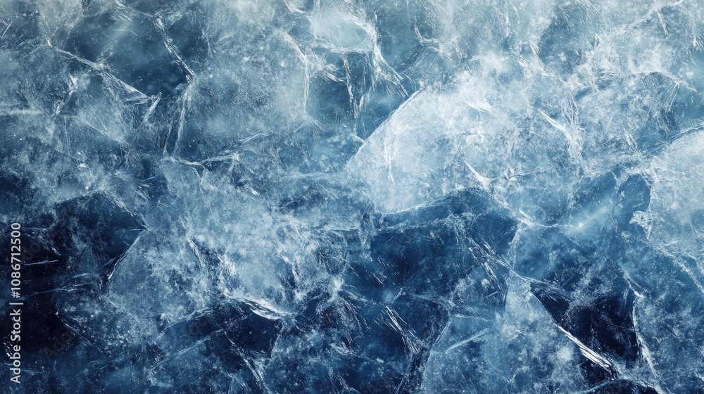 A stunning close-up of ice fragments, showcasing intricate patterns and textures in shades of blue and white. A stunning close-up of ice fragments, showcasing intricate patterns and textures in shades of blue and white.