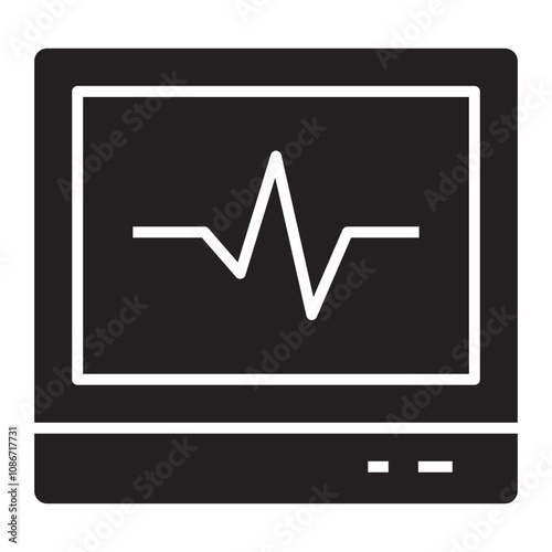 Medical Monitor with Heartbeat icon.