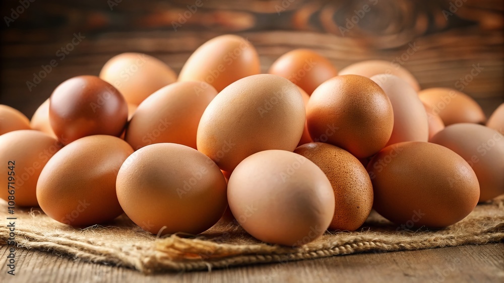 A Beautiful Set of Chicken Eggs Isolated on a Clean Background, Perfectly Positioned with a Rule of Thirds Composition for Culinary and Farm-Themed Stock Photography A Beautiful Set of Chicken Eggs Isolated on a Clean Background, Perfectly Positioned with a Rule of Thirds Composition for Culinary and Farm-Themed Stock Photography