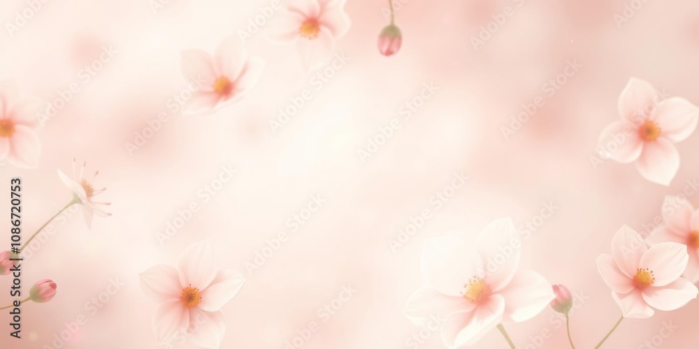An ethereal and dreamy background of abstract flowers in soft hues, mystical elements, digital illustration, serene ambiance An ethereal and dreamy background of abstract flowers in soft hues, mystical elements, digital illustration, serene ambiance