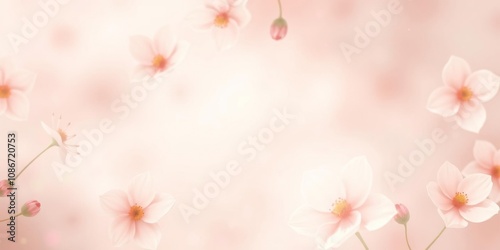 An ethereal and dreamy background of abstract flowers in soft hues, mystical elements, digital illustration, serene ambiance