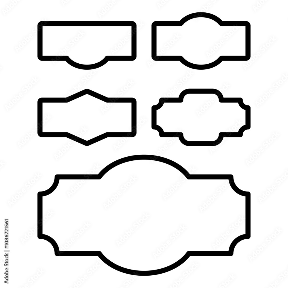 Obraz premium Vintage frames set isolated on white background.