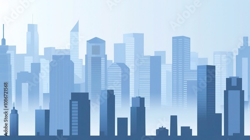 Blue Tech City Architecture Background - A Futuristic Urban Landscape of Innovation. The Blue - Hued Buildings with Sleek Lines, Symbolizing the Technological Advancements